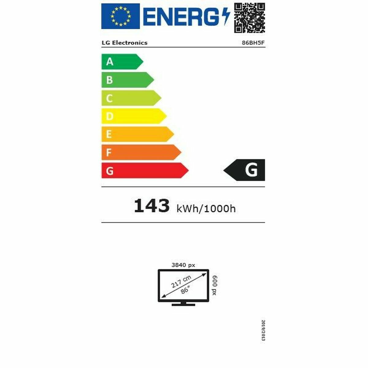 LG 86BH5F-M beeldkrant Digitale signage flatscreen 2,18 m (86") Wifi 500 cd/m² Zwart WebOS 24/7 - Afbeelding 3