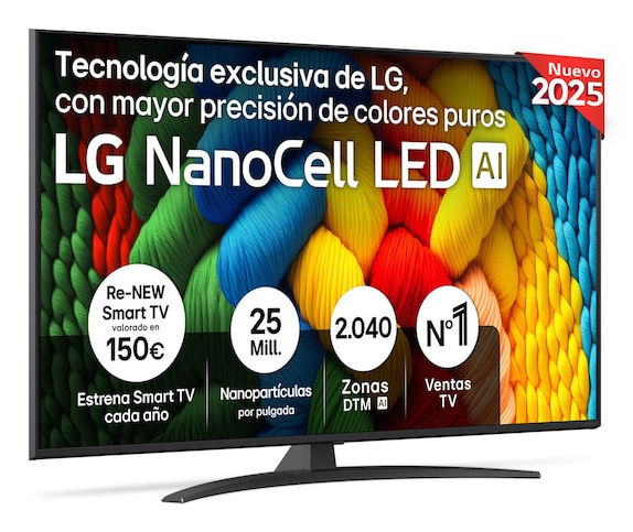 LG NanoCell AI 55NANO81A6A 139,7 cm (55") 4K Ultra HD Smart TV Wifi Zwart - Afbeelding 9