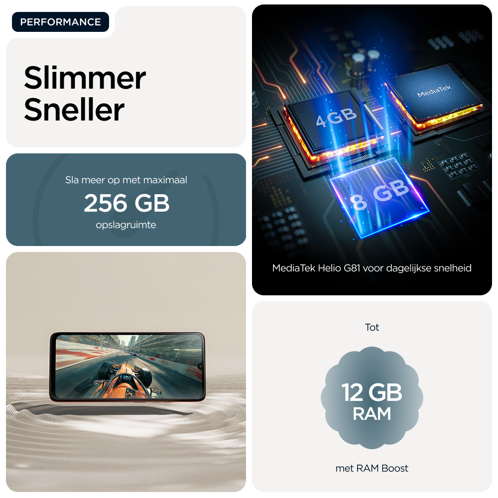 Motorola moto g06 17,5 cm (6.88") Dual SIM Android 15 4G USB Type-C 4 GB 128 GB 5200 mAh Blauw - Afbeelding 2